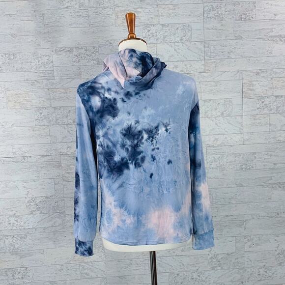 Tie dye pullover hoodie / hooded long sleeve tee lightweight - Picture 4 of 7